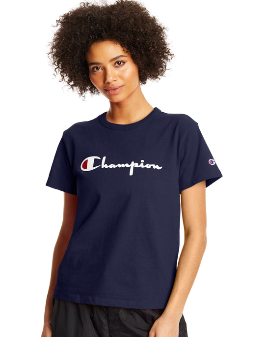 Champion Life Womens Heritage Tee, L, Black