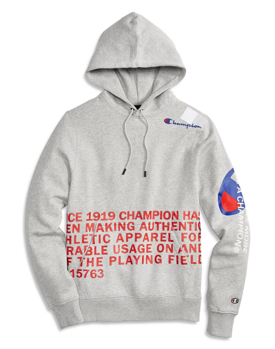 Champion Mens Super Fleece 2.0 Behind The Label Hoodie