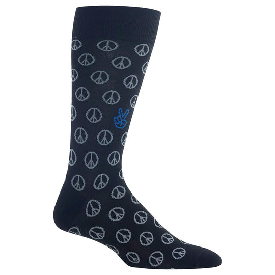 Hot Sox Mens Peace Crew Socks