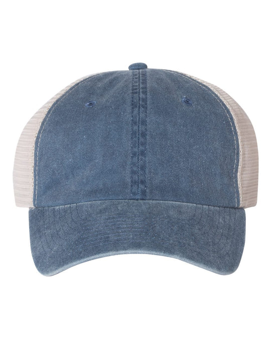 Sportsman Pigment-Dyed Trucker Cap, Adjustable, Texas Orange/Stone