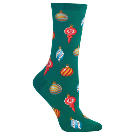 Hot Sox Womens Ornaments Crew Socks
