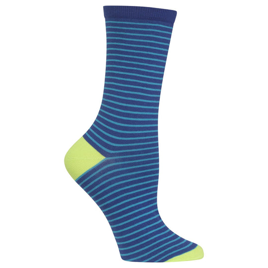 Hot Sox Womens Nautical Striped Crew Socks