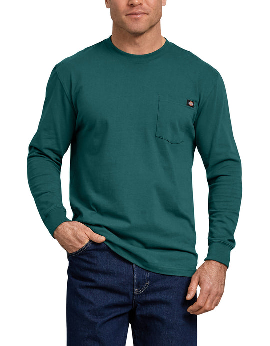 Dickies Mens Long-Sleeve Heavyweight Crew-Neck T-Shirt