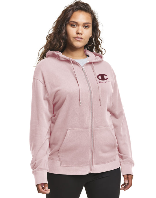 Champion Womens Plus Campus French Terry Zip Jacket