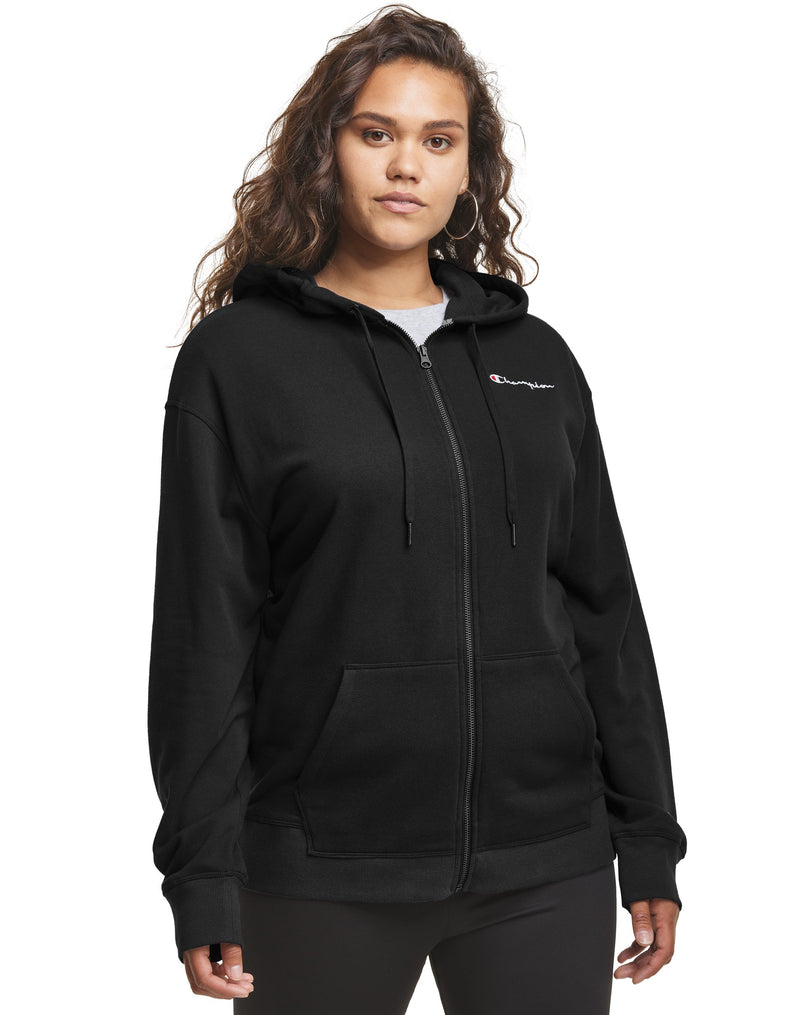 Champion Womens Plus Campus French Terry Zip Jacket