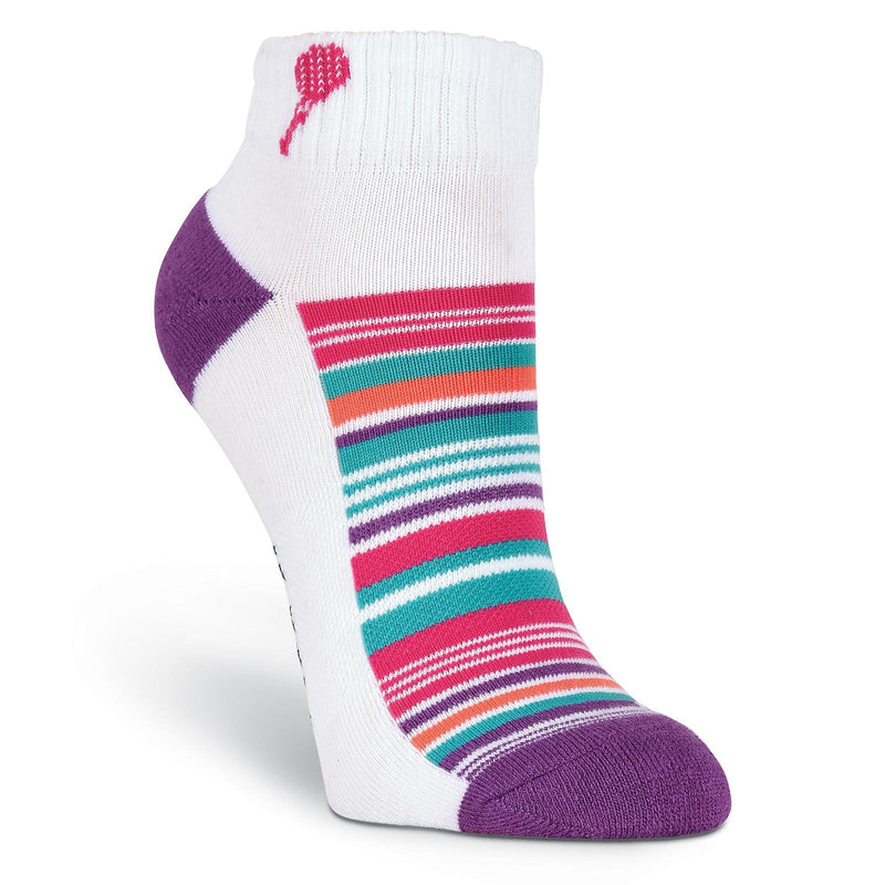 K. Bell Womens Variegated Stripe Quarter Socks