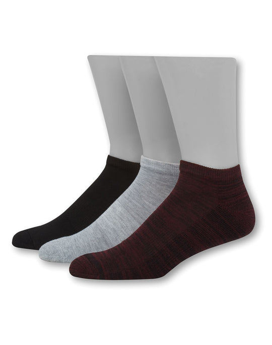 Hanes Mens 1901 Heritage Half Cushion Low Cut Socks 3-Pack