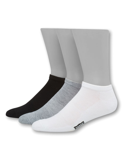 Hanes Mens 1901 Heritage Half Cushion Low Cut Socks 3-Pack
