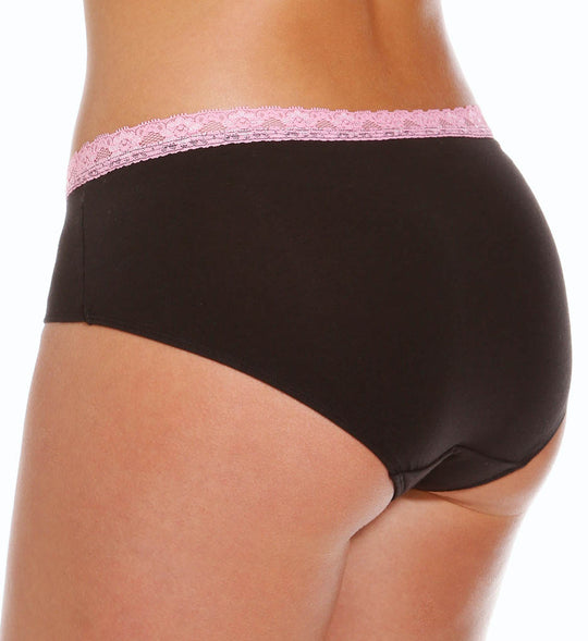 Barely There Women`s Cotton Stretch Lace Waist Hipster