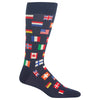Hot Sox Mens Flags Crew Socks