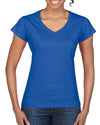Gildan Ladies Softstyle V-Neck T-Shirt, L, White