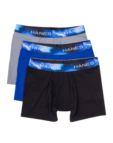 Hanes Mens Sport X-Temp Performance Air Boxer Briefs 3-Pack 2XL
