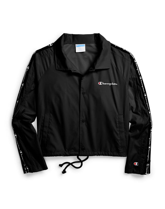 Champion Life Womens Zipper Tape Cropped Coaches Jacket