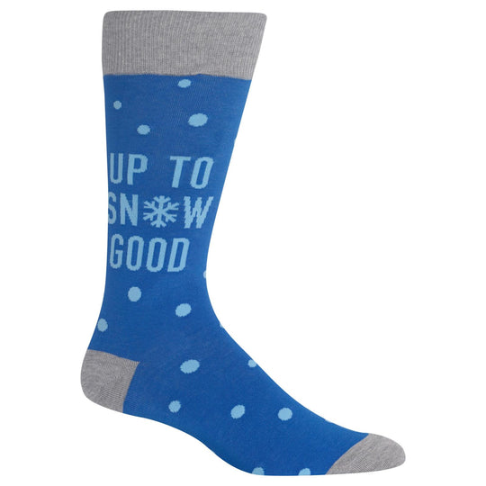 Hot Sox Mens Up To Snow Good Crew Socks