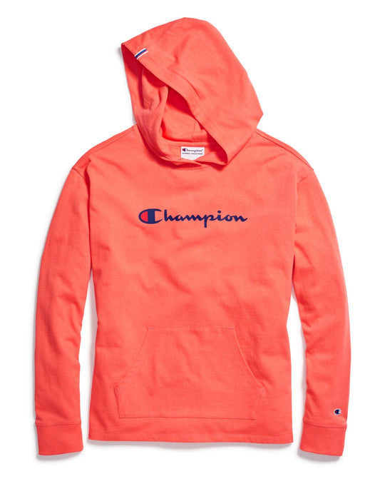 Champion Womens Heavyweight Jersey Pullover Hoodie