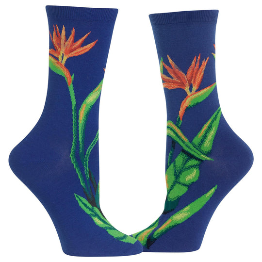 Hot Sox Womens Birds of Paradise Crew Socks