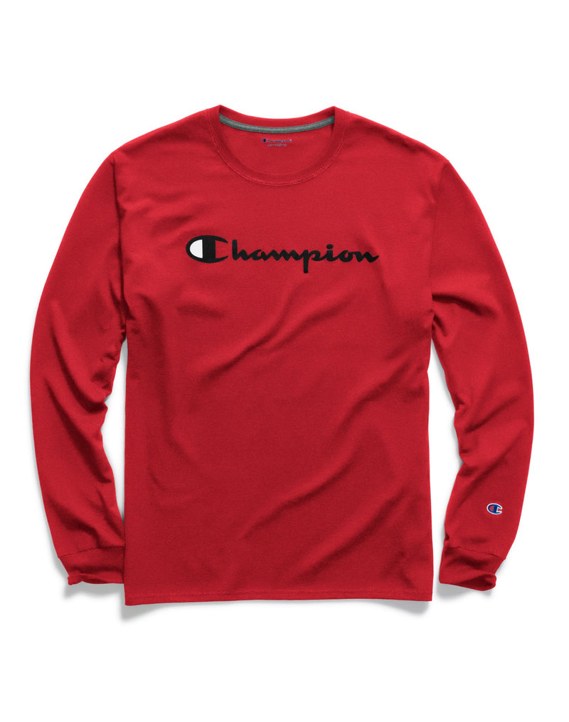 Champion Mens Classic Jersey Long-Sleeve Tee