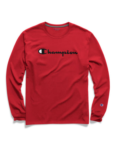 Champion Mens Classic Jersey Long-Sleeve Tee