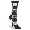 K. Bell Womens Retro Cats Crew Socks