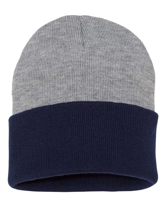 Sportsman 12 Knit Beanie, One Size, Heather/Navy