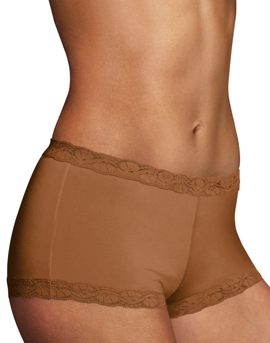 Maidenform Women`s Microfiber and Lace Boyshort