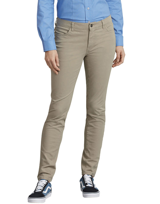 Dickies Womens Perfect Shape Skinny Twill 4-Pocket Pants
