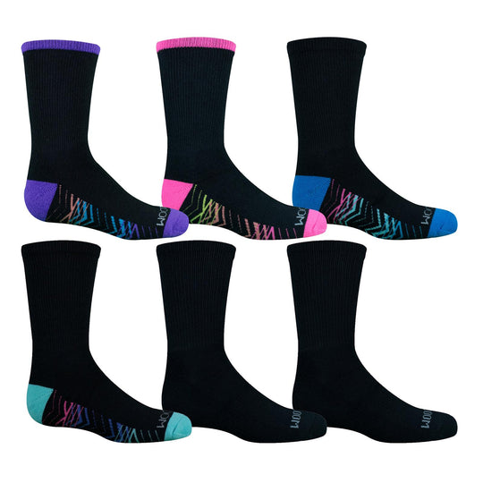 Fruit Of the Loom Girls 6-Pack Crew Socks