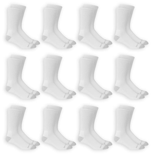 Fruit Of The Loom Mens Dual Defense Crew Socks 12 Pair