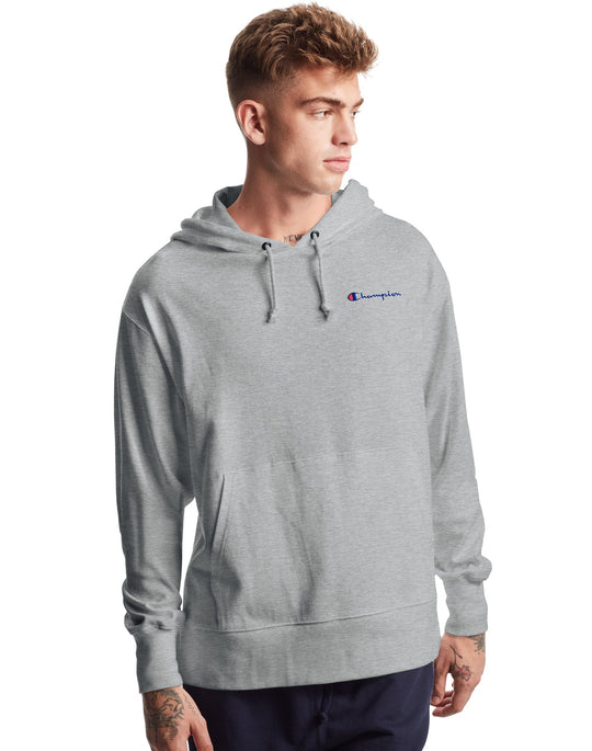 Champion Life Mens Midweight Jersey Hoodie, L, Citrus Pink