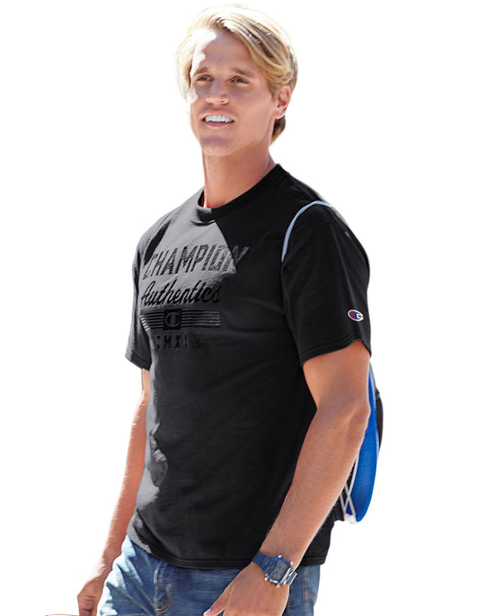 Champion Men`s Cotton-Rich Graphic T Shirt