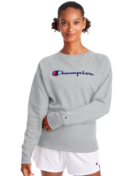 Champion Womens Powerblend Fleece Boyfriend Crew