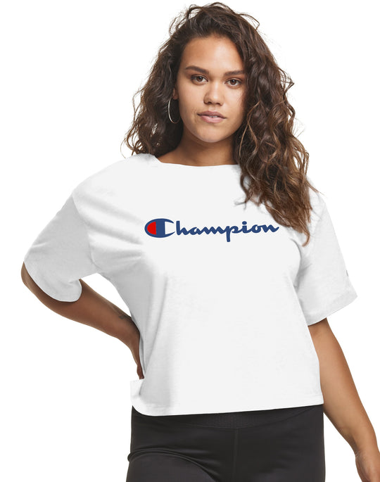 Champion Womens Plus Cropped Tee