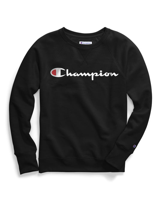 Champion Womens Plus Powerblend Fleece Boyfriend Crew