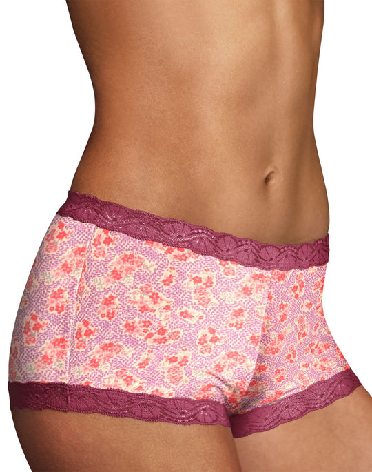 Maidenform Women`s Microfiber and Lace Boyshort