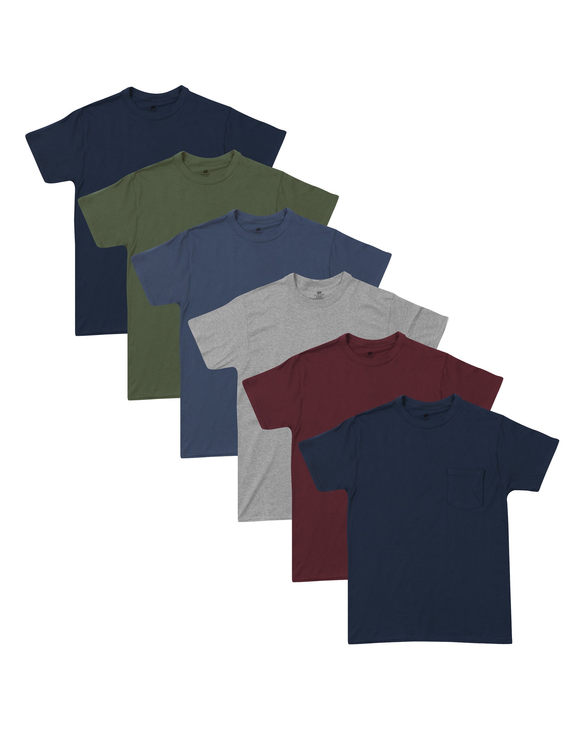 Men's Assorted Pocket T-Shirt, 6 Pack