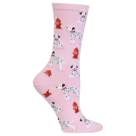 Hot Sox Womens Dalmatian Crew Socks