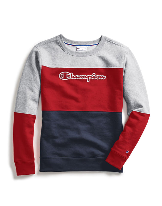 Champion Womens Powerblend Colorblock Crew