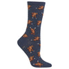 Hot Sox Womens Dancing Turkeys Crew Socks