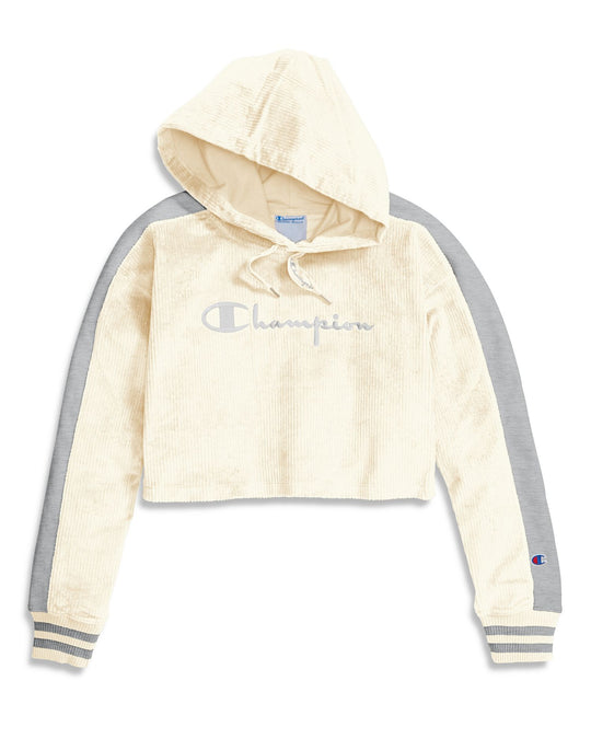 Champion Life Womens Corduroy Cropped Hoodie