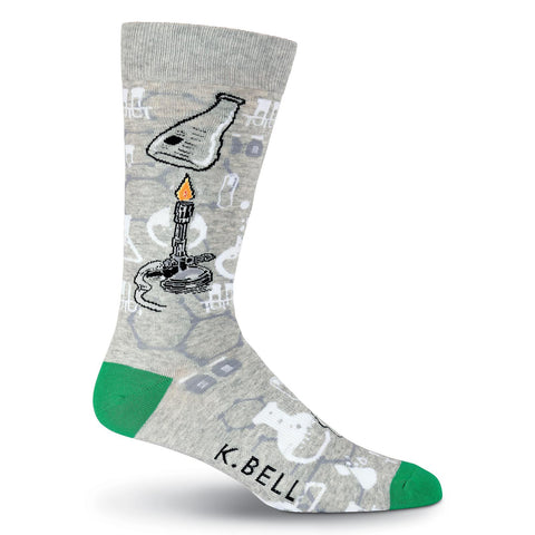 K. Bell Mens Chemistry Crew Socks