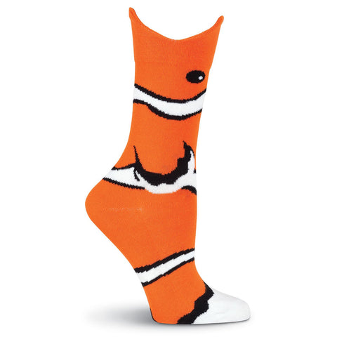 K. Bell Womens Wide Mouth Clown Fish Crew Socks