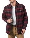 Walls Mens Lone Oak Sherpa-Lined Stretch Flannel Jac-Shirt