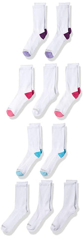 Fruit of the Loom Girls Cushioned Everyday Soft Crew Socks 10 Pair