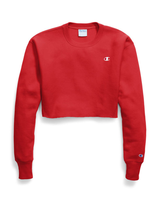 Champion Life Womens Reverse Weave Cropped Cut Off Crew-Mens Fit