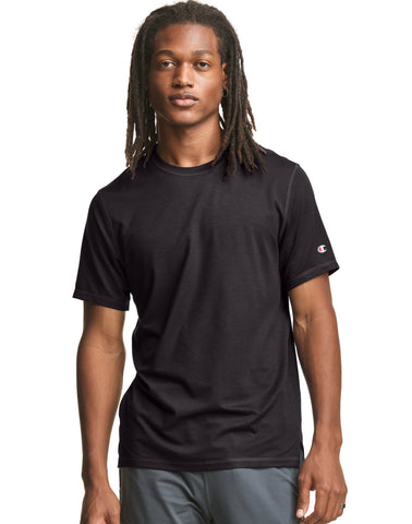 Champion Mens Short Sleeve Sport Tee, L, Black