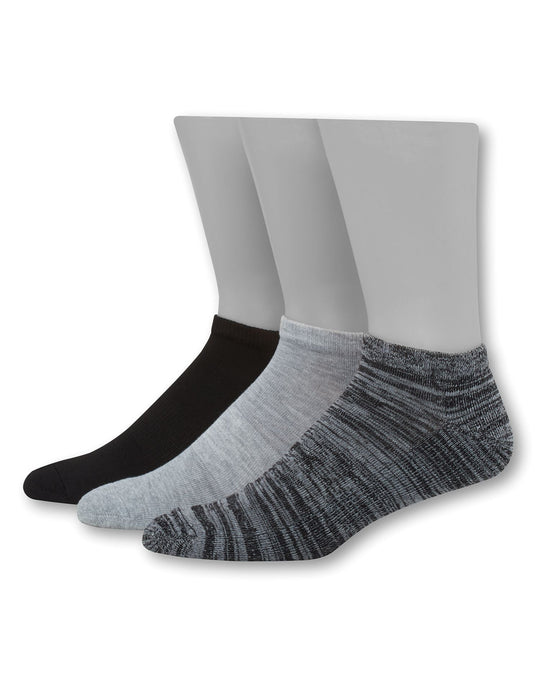 Hanes Mens 1901 Heritage Half Cushion Low Cut Socks 3-Pack