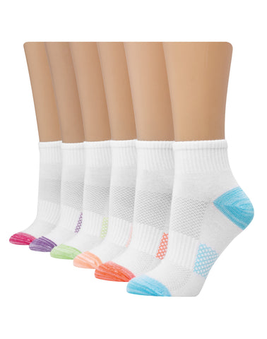 Hanes Women's Breathable Lightweight Ankle Socks, 6-Pack