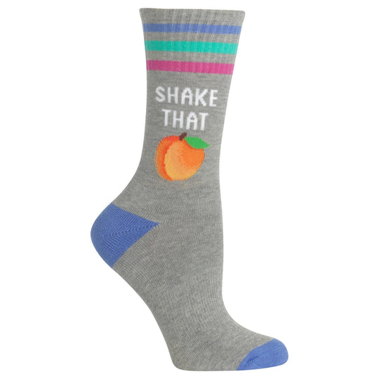 Hot Sox Womens Shake That Peach Crew Socks