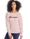 Champion Womens Powerblend Fleece Boyfriend Crew, XXL, Hush Pink