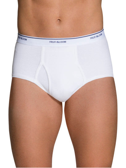 Fruit Of The Loom Mens Cotton White Briefs 6 Pack, 3XL, White